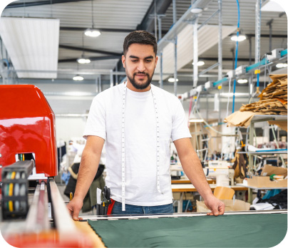 Mitarbeiter in der Produktion